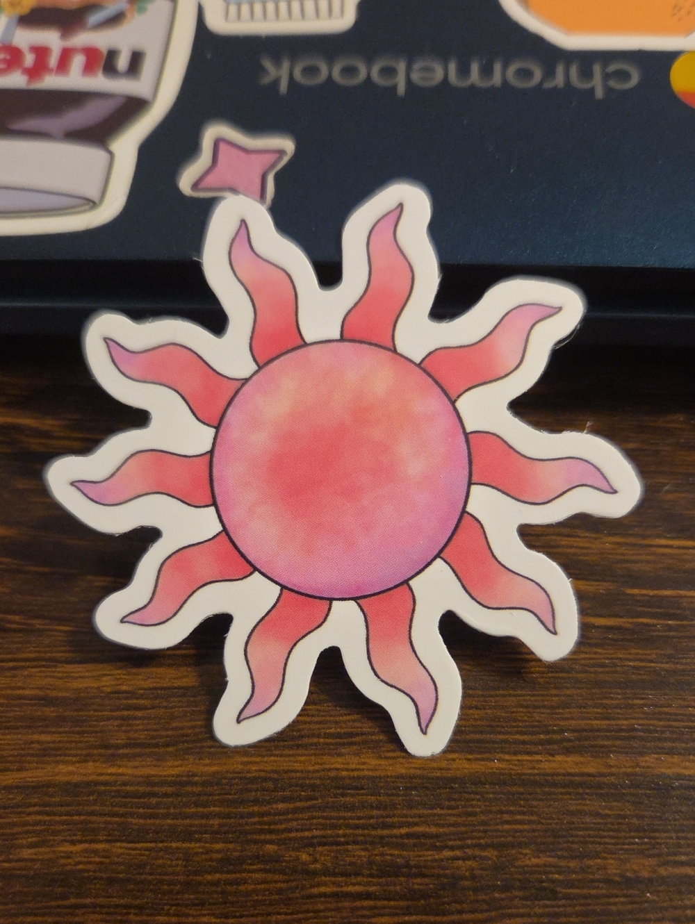 Pink Sunburst Vinyl Sticker - Unbranded
